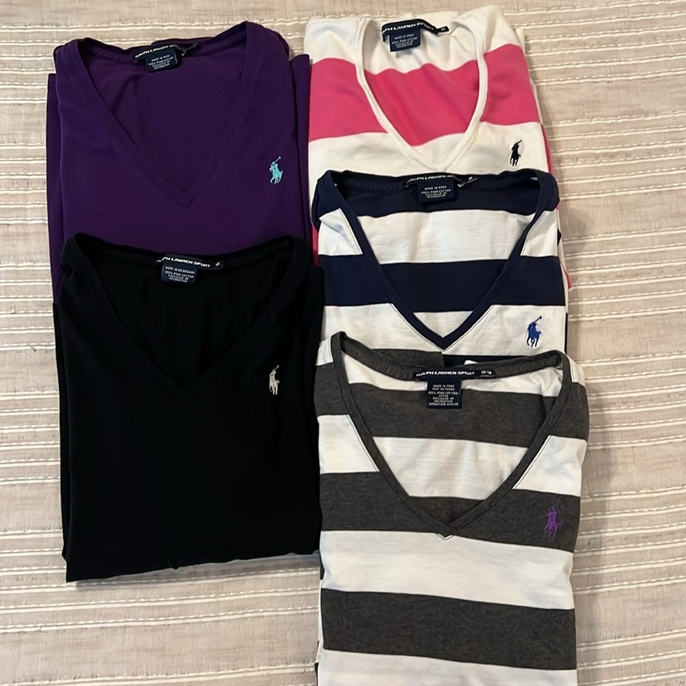 Ralph Lauren Sport long sleeve shirts, Lot of five!